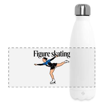 Eiskunstlauf - Panorama Isolierflasche 500 ml - Weiß - Vorne