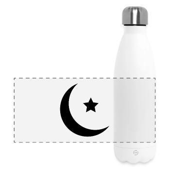 Islam Mondsichel - Panorama Isolierflasche 500 ml - Weiß - Vorne