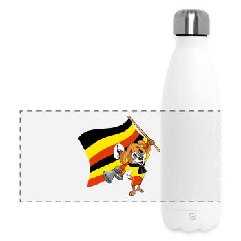 Uganda Fan Dog - Panoramic Thermal Bottle 500 ml - white - Front