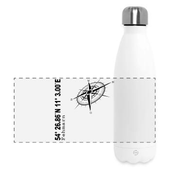 Fehmarn - Panorama Isolierflasche 500 ml - Weiß - Vorne