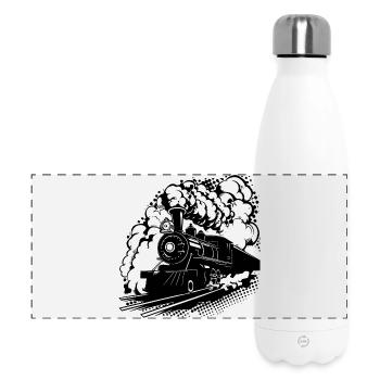Railway Graphic - Panoramic Thermal Bottle 500 ml - white - Front