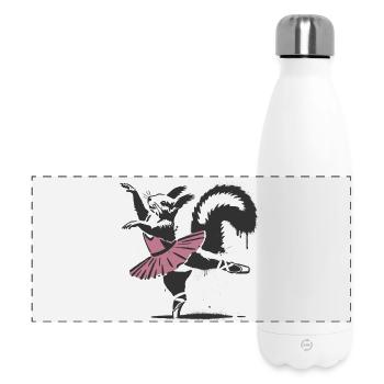 Charmante écureuil en robe de ballet rose - Gourde isotherme panoramique 500 ml - blanc - Devant