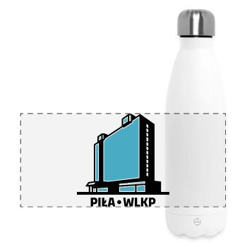 La ville de Piła Wlkp et l’hôtel Gromada Rodło - Gourde isotherme panoramique 500 ml - blanc - Devant