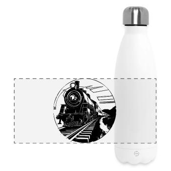 Railway Drawing - Panoramic Thermal Bottle 500 ml - white - Front