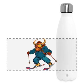 Skier Taurus - Panoramic Thermal Bottle 500 ml - white - Front