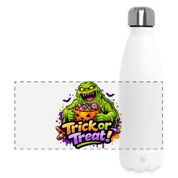 Monstre de Slime Halloween Halloween - Gourde isotherme panoramique 500 ml - blanc - Devant