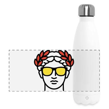 Römische Statue Sonnenbrille Antike Kunst - Panorama Isolierflasche 500 ml - Weiß - Vorne