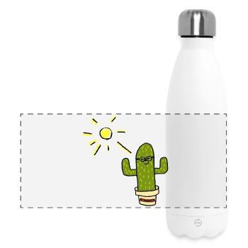Sommer Sonne Kaktus Cactus - Panorama Isolierflasche 500 ml - Weiß - Vorne