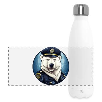Police de l’ours polaire - Gourde isotherme panoramique 500 ml - blanc - Devant
