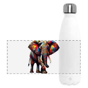 Elephant - Panoramic Thermal Bottle 500 ml - white - Front