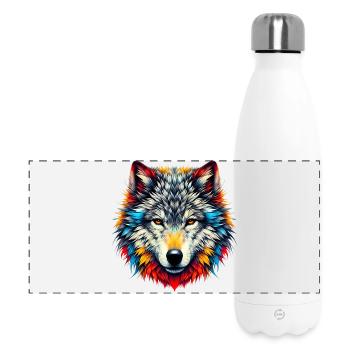 Loup - Gourde isotherme panoramique 500 ml - blanc - Devant