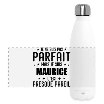 Mauritius: authentic, imperfect, top, perfection - Panoramic Thermal Bottle 500 ml - white - Front