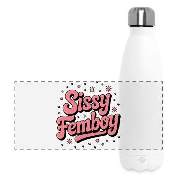 Siss Femboy in Pink - Panorama Isolierflasche 500 ml - Weiß - Vorne