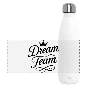 Dream Team - Panorama Isolierflasche 500 ml - Weiß - Vorne