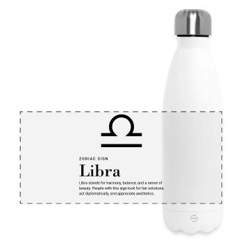 Libra - Zodiac sign - Panoramic Thermal Bottle 500 ml - white - Front