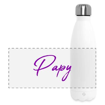 OPA. PAPA. VATERTAG. FROHER VATERTAG - Panorama Isolierflasche 500 ml - Weiß - Vorne
