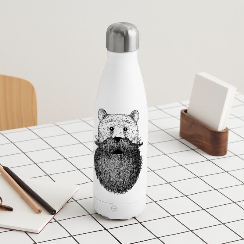 Bär oder Bart Panorama Isolierflasche 500 ml