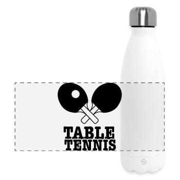 tennis de table - Gourde isotherme panoramique 500 ml - blanc - Devant