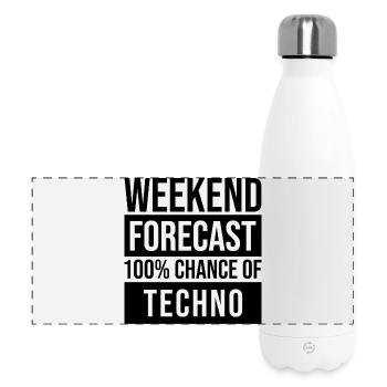 techno - Gourde isotherme panoramique 500 ml - blanc - Devant