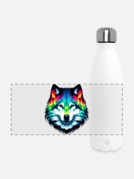 Wolf - Panorama Isolierflasche 500 ml - Weiß