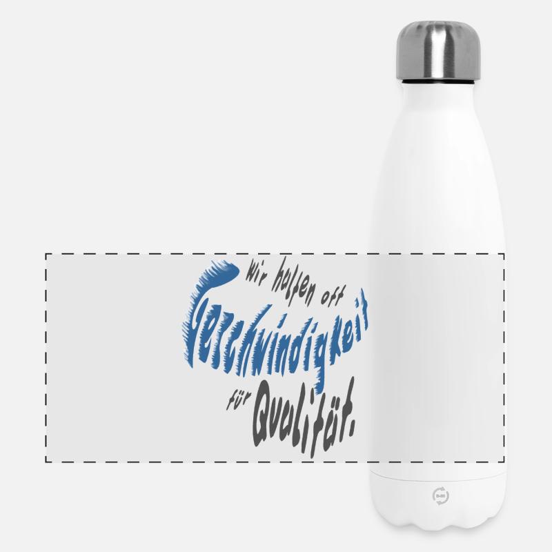 Geschwindigkeit - Panorama Isolierflasche 500 ml - Weiß