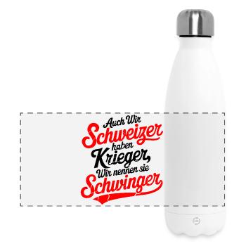 Krieger Schwinger - Panorama Isolierflasche 500 ml - Weiß - Vorne
