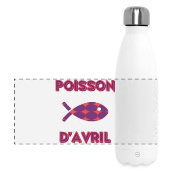 APRIL FOOL - Panoramic Thermal Bottle 500 ml - white - Front