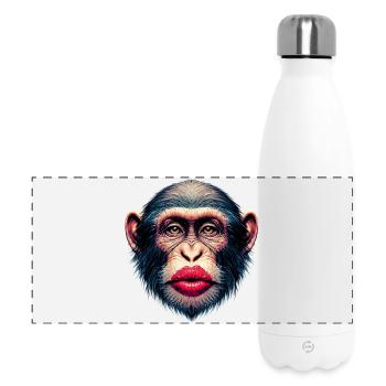Baiser de singe - Gourde isotherme panoramique 500 ml - blanc - Devant