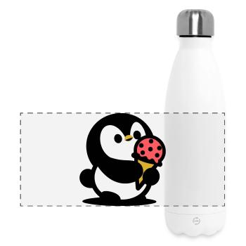 Petit manchot avec de la glace - Gourde isotherme panoramique 500 ml - blanc - Devant