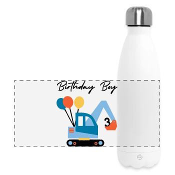 Floating construction site dream - Panoramic Thermal Bottle 500 ml - white - Front