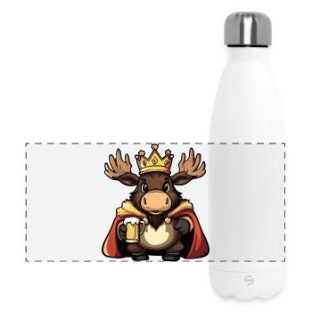 Moose Beer King - Panoramic Thermal Bottle 500 ml - white - Front