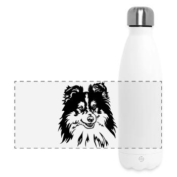 Sheltie Head - Panoramic Thermal Bottle 500 ml - white - Front