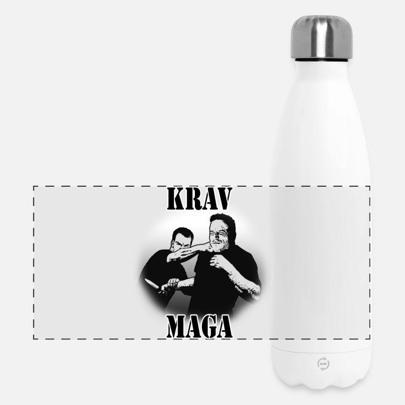 Krav Maga Messerverteidigung - Panorama Thermosflasche 500 ml - Weiß