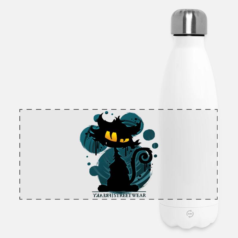 Gaucho cat - Panoramic Thermal Bottle 500 ml - white