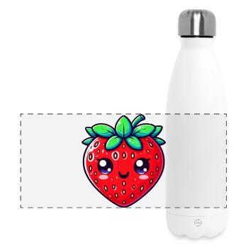 Fraise Fraises - Gourde isotherme panoramique 500 ml - blanc - Devant