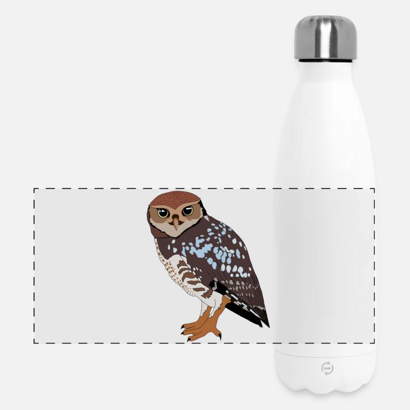Hibou - Gourde isotherme panoramique 500 ml - blanc
