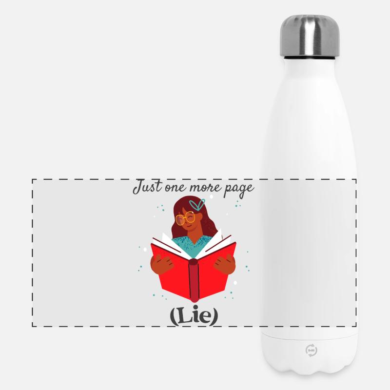 Lost in a Book - Panoramic Thermal Bottle 500 ml - white
