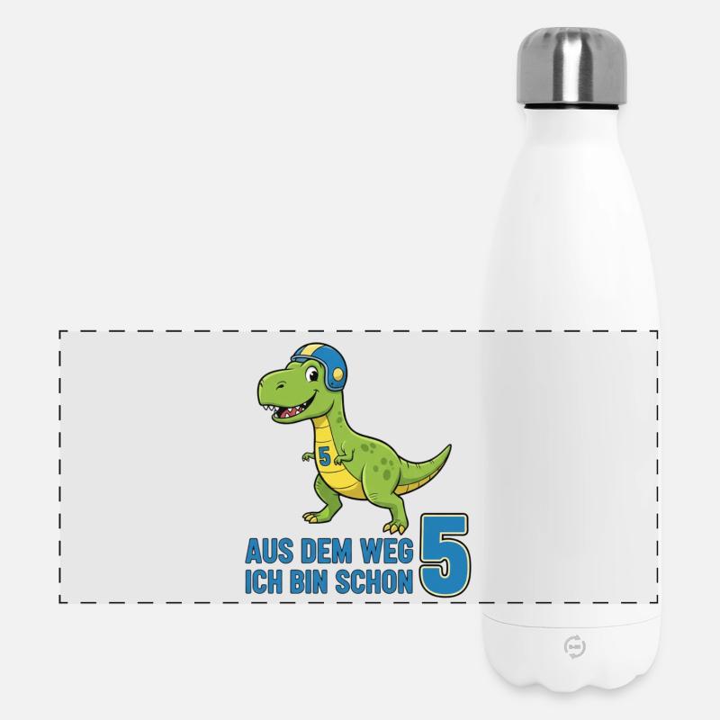 5 years Dino - Panoramic Thermal Bottle 500 ml - white