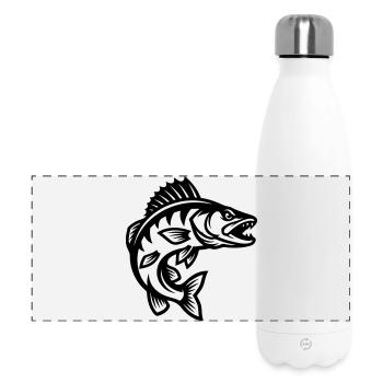Pike Fish - Panoramic Thermal Bottle 500 ml - white - Front