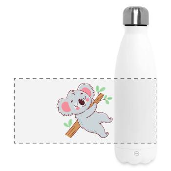 Kuscheliger Koala am Ast - Panorama Isolierflasche 500 ml - Weiß - Vorne