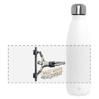 Golden Calisthenics Wrist Wraps - Panoramic Thermal Bottle 500 ml - white - Front