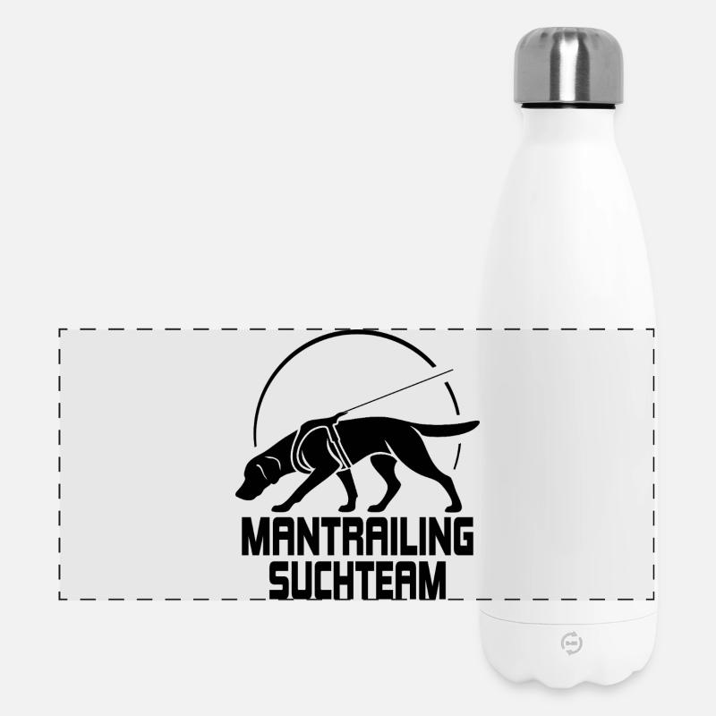 Labrador Mantrailing Suchteam Hunde Hund Wilsigns - Panorama Isolierflasche 500 ml - Weiß