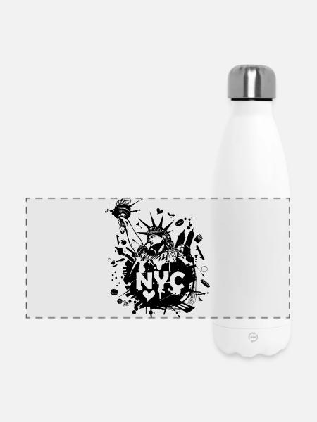 NEW YORK - Panorama Isolierflasche 500 ml - Weiß