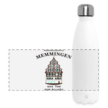 Memmingen, Schwaben, Bayern - Panorama Isolierflasche 500 ml - Weiß - Vorne