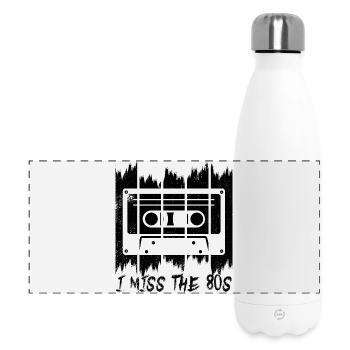 80er Jahre Spruch - Panorama Isolierflasche 500 ml - Weiß - Vorne