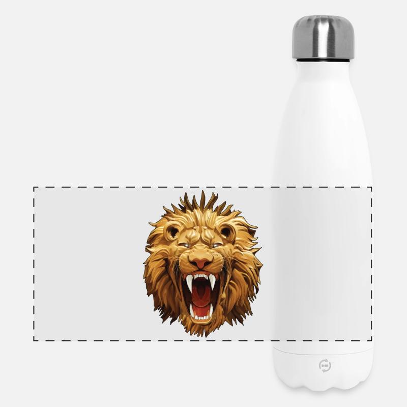 Lion roars - Panoramic Thermal Bottle 500 ml - white