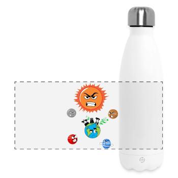 Pollution of the Earth - Panoramic Thermal Bottle 500 ml - white - Front