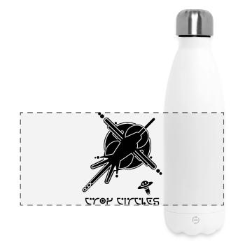 Crop Circle Graffiti Cosmique - Gourde isotherme panoramique 500 ml - blanc - Devant