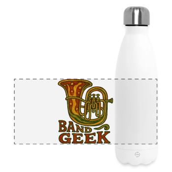 Band Geek - Panorama Isolierflasche 500 ml - Weiß - Vorne