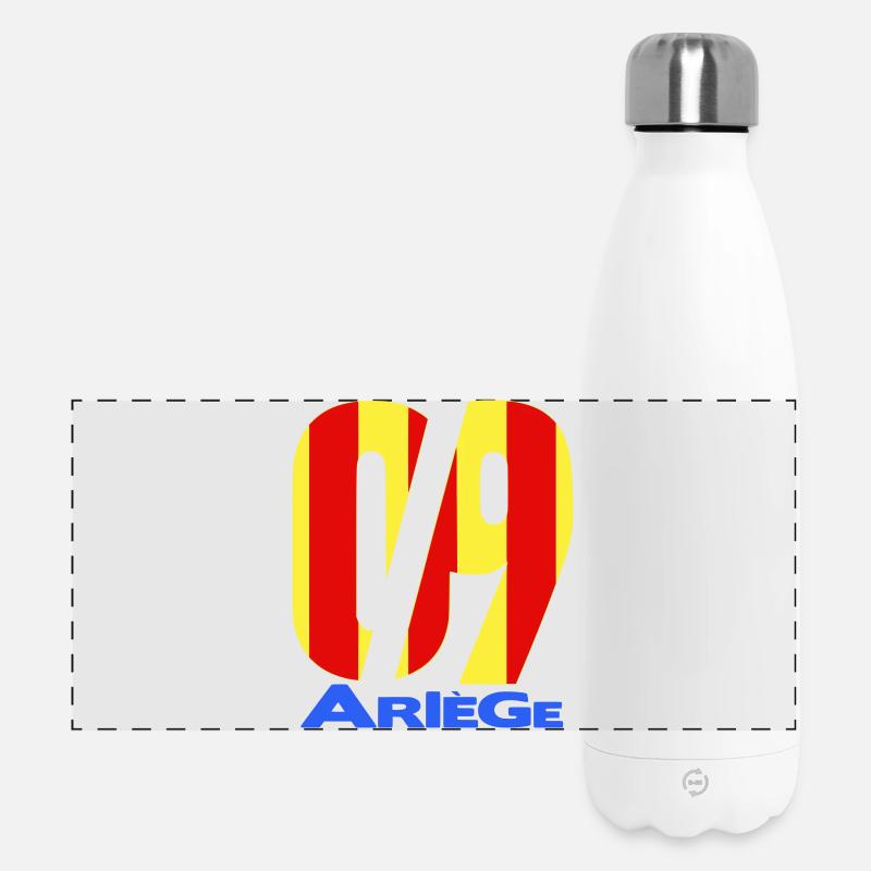 09 Ariège - Panorama Isolierflasche 500 ml - Weiß